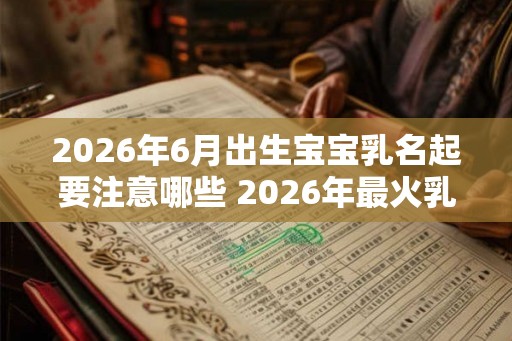 2026年6月出生宝宝乳名起要注意哪些 2026年最火乳名推荐! 2026年6月出生宝宝乳名起要注意哪些 2026年最火乳名推荐!