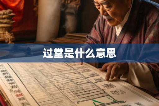过堂是什么意思