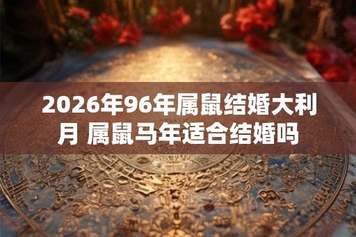 2026年96年属鼠结婚大利月 属鼠马年适合结婚吗