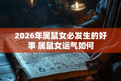 2026年属鼠女必发生的好事 属鼠女运气如何