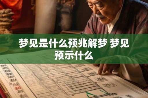 梦见是什么预兆解梦 梦见预示什么