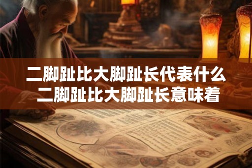 二脚趾比大脚趾长代表什么 二脚趾比大脚趾长意味着什么