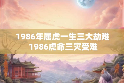1986年属虎一生三大劫难 1986虎命三灾受难