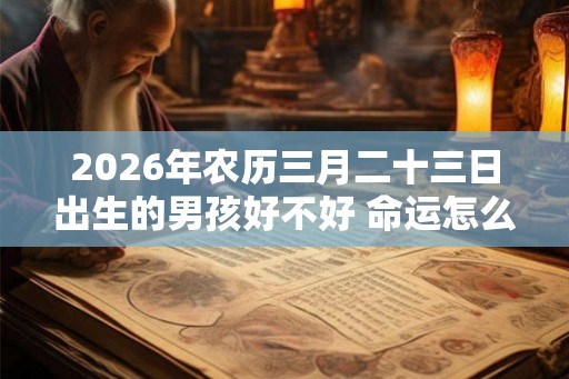 2026年农历三月二十三日出生的男孩好不好 命运怎么样