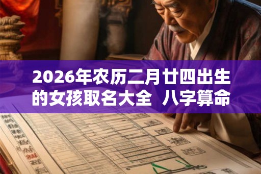 2026年农历二月廿四出生的女孩取名大全 八字算命 2026年农历二月廿四出生的女孩取名大全 八字算命