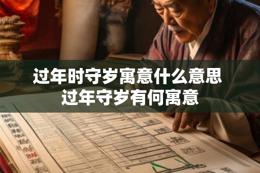 过年时守岁寓意什么意思 过年守岁有何寓意