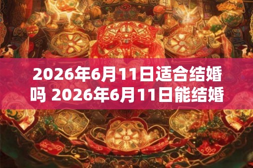 2026年6月11日适合结婚吗 2026年6月11日能结婚吗