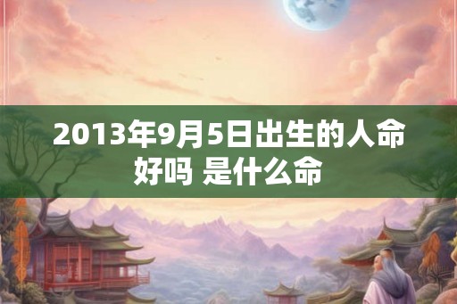 2013年9月5日出生的人命好吗 是什么命