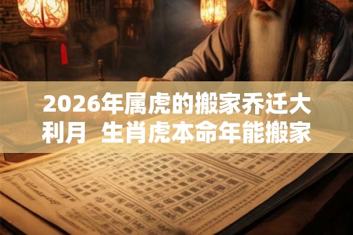 2026年属虎的搬家乔迁大利月  生肖虎本命年能搬家吗