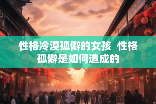 性格冷漠孤僻的女孩  性格孤僻是如何造成的