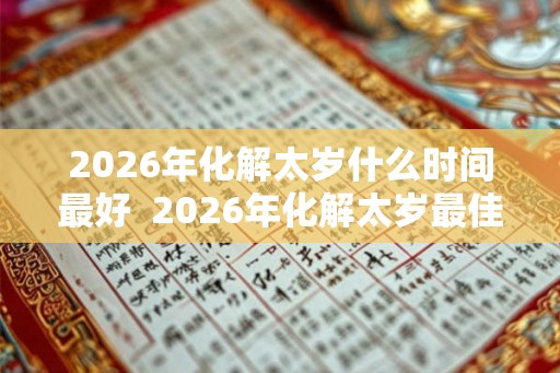 2026年化解太岁什么时间最好 2026年化解太岁最佳时间 2026年化解太岁什么时间最好 2026年化解太岁最佳时间