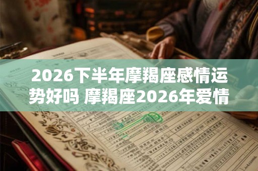 2026下半年摩羯座感情运势好吗 摩羯座2026年爱情婚姻运势详解