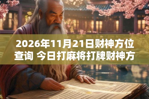 2026年11月21日财神方位查询 今日打麻将打牌财神方位