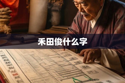 禾田俊什么字