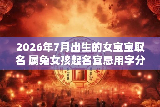 2026年7月出生的女宝宝取名 属兔女孩起名宜忌用字分析 2026年7月出生的女宝宝取名 属兔女孩起名宜忌用字分析