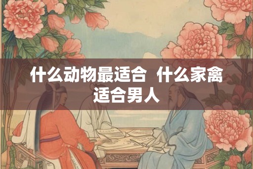 什么动物最适合  什么家禽适合男人