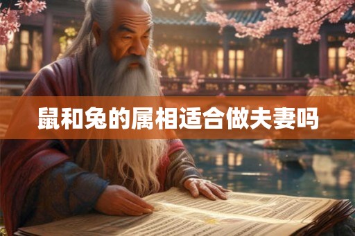 鼠和兔的属相适合做夫妻吗