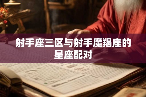 射手座三区与射手魔羯座的星座配对