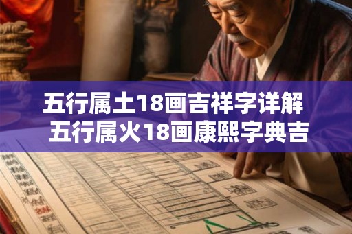 五行属土18画吉祥字详解  五行属火18画康熙字典吉祥字