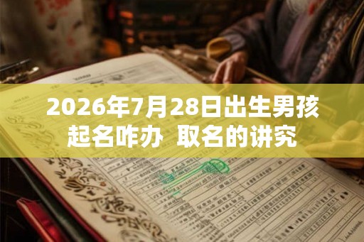 2026年7月28日出生男孩起名咋办  取名的讲究