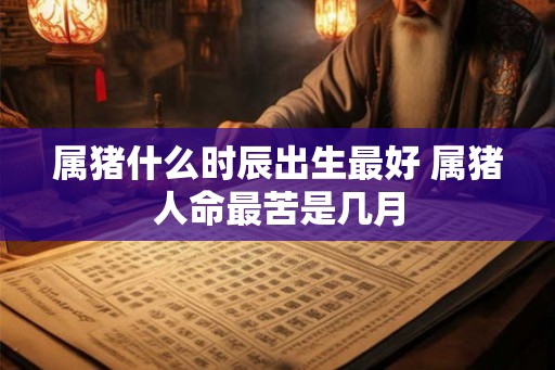 属猪什么时辰出生最好 属猪人命最苦是几月