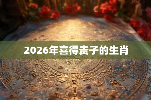 2026年喜得贵子的生肖