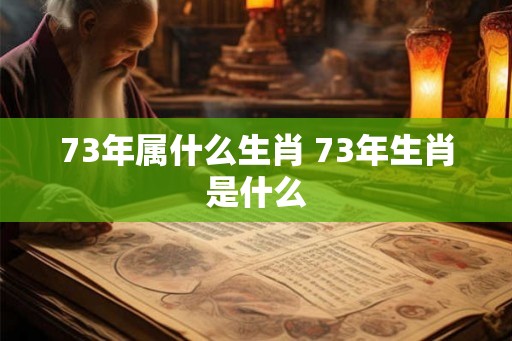 73年属什么生肖 73年生肖是什么
