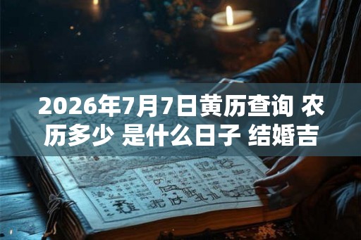 2026年7月7日黄历查询 农历多少 是什么日子 结婚吉时