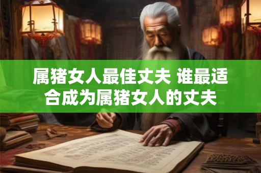 属猪女人最佳丈夫 谁最适合成为属猪女人的丈夫