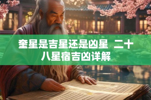 奎星是吉星还是凶星  二十八星宿吉凶详解
