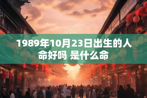 1989年10月23日出生的人命好吗 是什么命