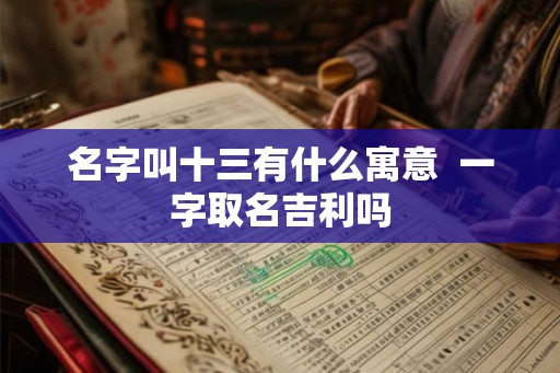 名字叫十三有什么寓意 一字取名吉利吗 名字叫十三有什么寓意 一字取名吉利吗
