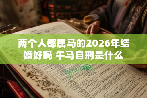 两个人都属马的2026年结婚好吗 午马自刑是什么