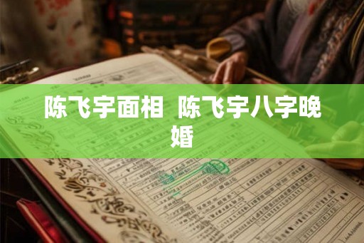 陈飞宇面相  陈飞宇八字晚婚
