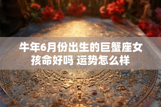 牛年6月份出生的巨蟹座女孩命好吗 运势怎么样