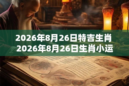2026年8月26日特吉生肖 2026年8月26日生肖小运播报