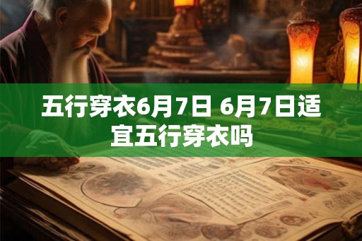 五行穿衣6月7日 6月7日适宜五行穿衣吗 五行穿衣6月7日 6月7日适宜五行穿衣吗