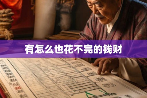 有怎么也花不完的钱财