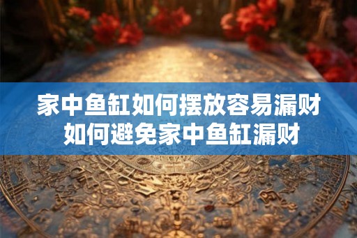 家中鱼缸如何摆放容易漏财 如何避免家中鱼缸漏财