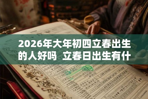 2026年大年初四立春出生的人好吗  立春日出生有什么说法