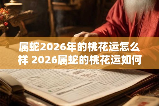 属蛇2026年的桃花运怎么样 2026属蛇的桃花运如何