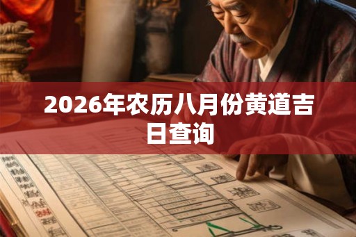 2026年农历八月份黄道吉日查询 2026年农历八月份黄道吉日查询