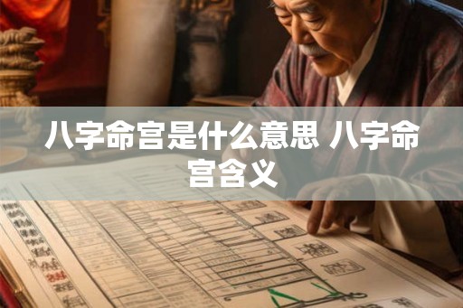 八字命宫是什么意思 八字命宫含义