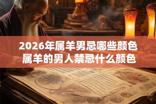 2026年属羊男忌哪些颜色 属羊的男人禁忌什么颜色