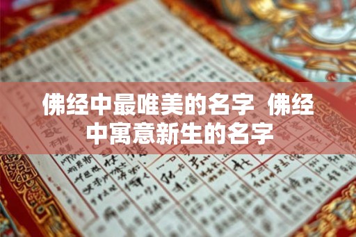 佛经中最唯美的名字 佛经中寓意新生的名字 佛经中最唯美的名字 佛经中寓意新生的名字