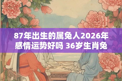 87年出生的属兔人2026年感情运势好吗 36岁生肖兔财运解析