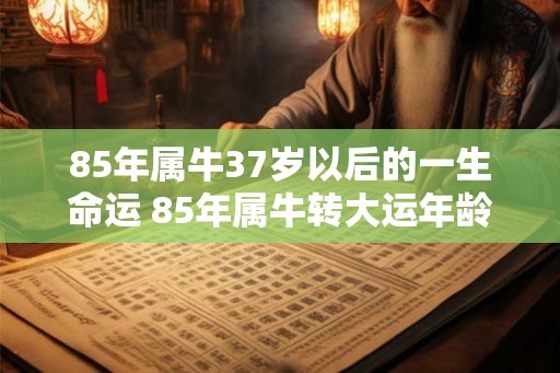 85年属牛37岁以后的一生命运 85年属牛转大运年龄 85年属牛37岁以后的一生命运 85年属牛转大运年龄
