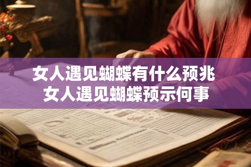 女人遇见蝴蝶有什么预兆 女人遇见蝴蝶预示何事 女人遇见蝴蝶有什么预兆 女人遇见蝴蝶预示何事
