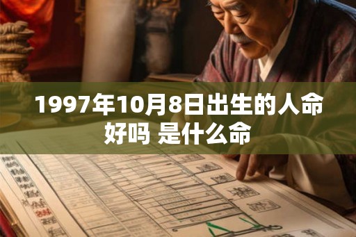 1997年10月8日出生的人命好吗 是什么命