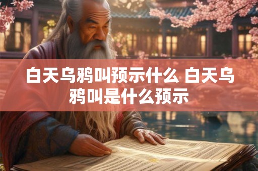白天乌鸦叫预示什么 白天乌鸦叫是什么预示
